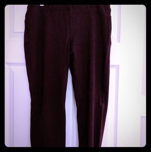 Burgundy stretch leggings